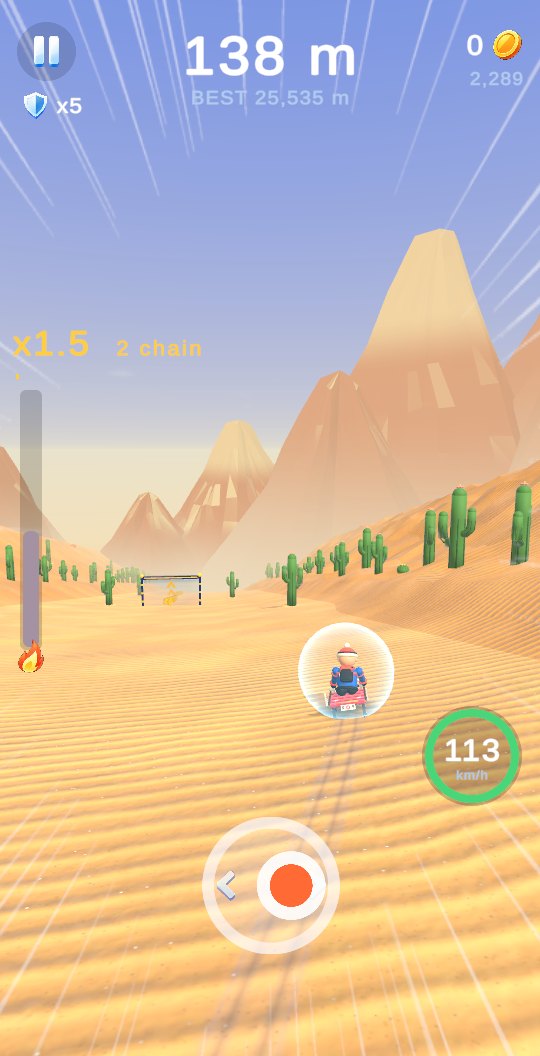 Racing through the desert
