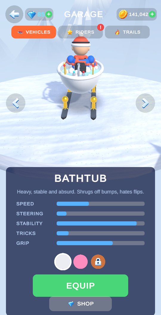 The bathtub in the garage